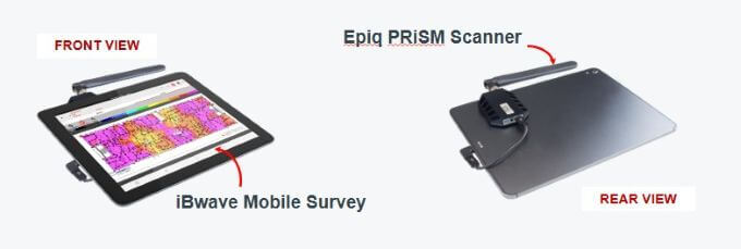 Front and Back View of the iBwave Mobile Survey and Scanner